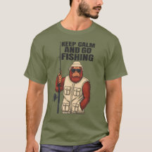 Bigfoot Keep Calm And Go Fishing Rolig