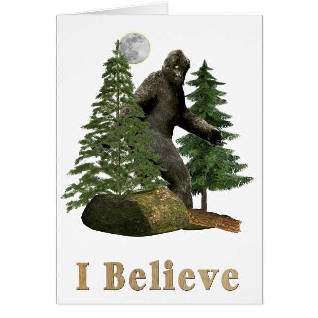 Bigfoot konst hälsningskort (Framsidan)