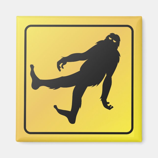 Bigfoot korsning magnet (Framsidan)