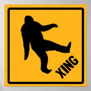 Bigfoot korsning poster
