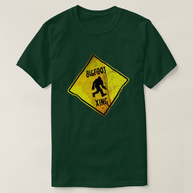 Bigfoot-korsningsskylt T-Shirt (Design framsida)