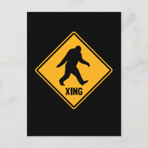 Bigfoot-korsningsskylt Vykort