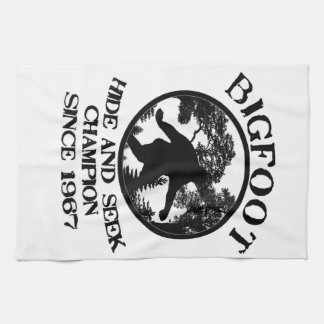 Bigfoot kurragömmamästare efter 1967 kökshandduk