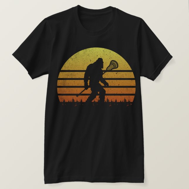 Bigfoot Lacrosse Retro Unisex Tee (Design framsida)