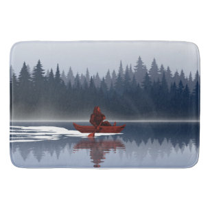 Bigfoot Lake Canoe Wilderness Pine Forest Camp Badrumsmatta