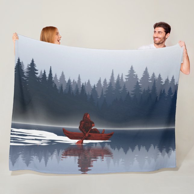 Bigfoot Lake Canoe Wilderness Tallskog  Fleecefilt (På plats)