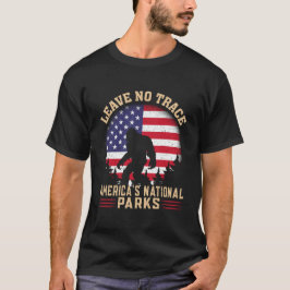 Bigfoot Lämna No Trace America National Parker te T Shirt
