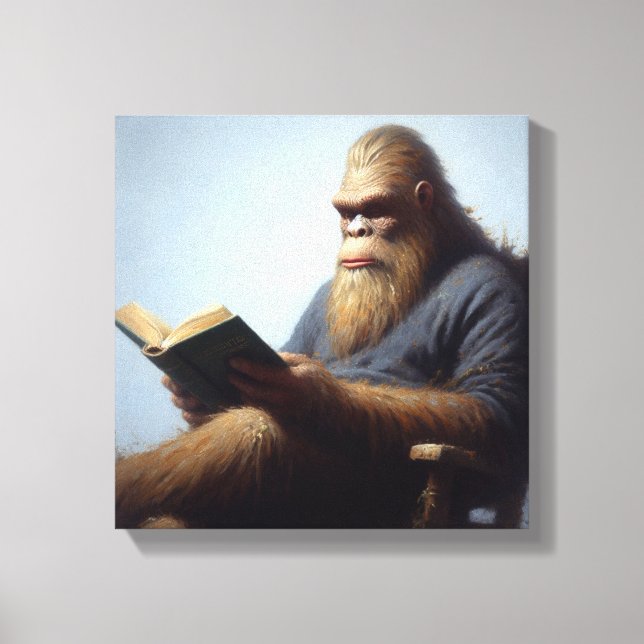 Bigfoot Läsning Canvastryck (Framsida)