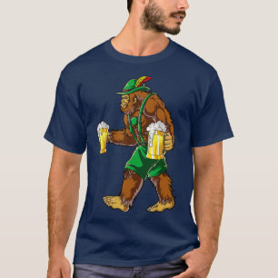 Bigfoot Lederhosen T Shirt Oktoberfest Manar Prost