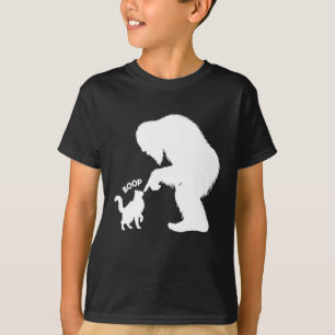 Bigfoot Lekfull Långhårig Katt Boop T Shirt