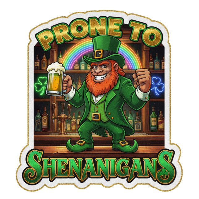 Bigfoot Leprechaun Prone to Shenanigans T Shirt (Skapare uppladdad)