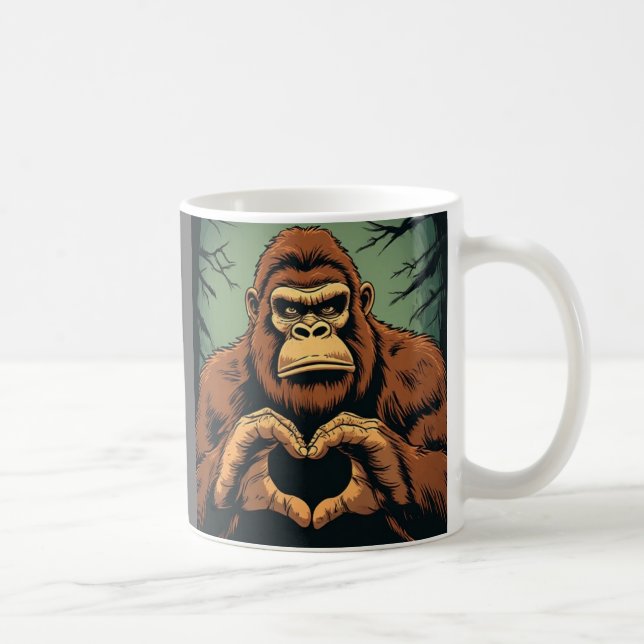 BIGFOOT LOVE Klassisk mugg, 11 oz Kaffemugg (Höger)