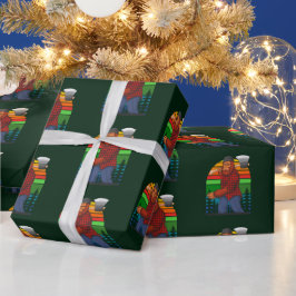 Bigfoot Lumberjack med Ax Sasquatch Forester Rolig Presentpapper