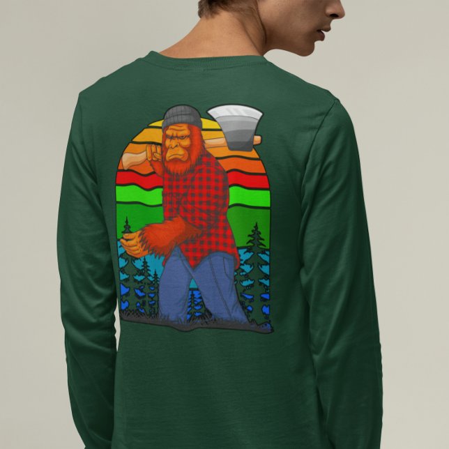 Bigfoot lumberjack med Ax Sasquatch-inlägg T Shirt (Skapare uppladdad)