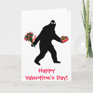 Bigfoot lyckliga valentin dag! helgkort