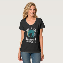 Bigfoot Måne-grafik T-shirt för kvinnor.