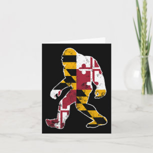 Bigfoot Maryland Flagga State Sasquatch Manar Wome Kort