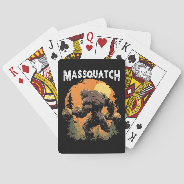 Bigfoot Massquatch Rolig  Casinokort (Baksidan)