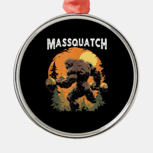 Bigfoot Massquatch Roligt  Julgransprydnad Metall (Framsidan)
