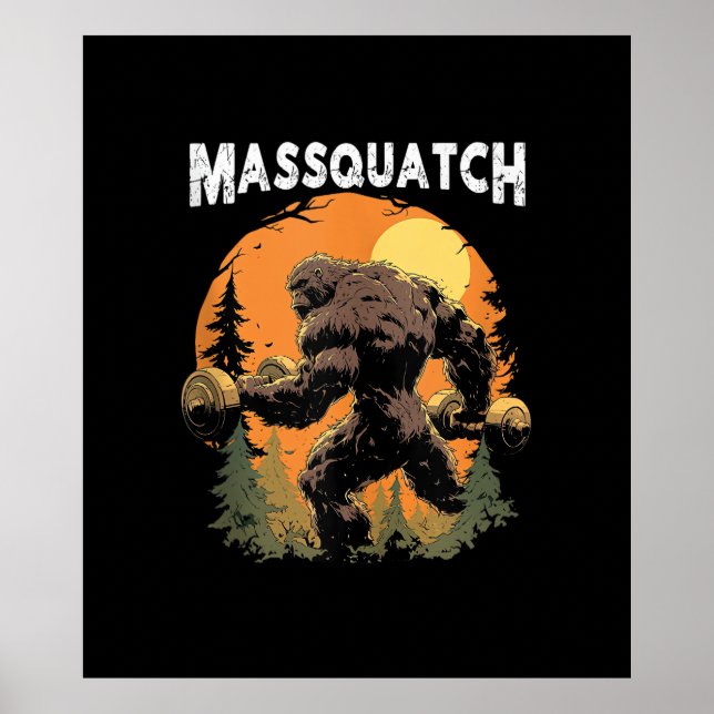 Bigfoot Massquatch Roligt  Poster (Framsidan)