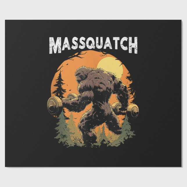 Bigfoot Massquatch Roligt  Presentpapper (Platt)