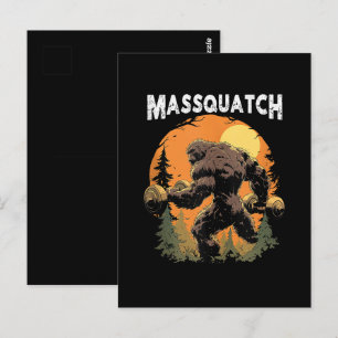 Bigfoot Massquatch Roligt Vykort