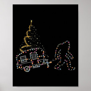 Bigfoot med Caming Car Light God Jul Poster