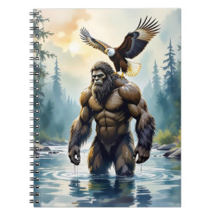 Bigfoot med en Eagle på sin skulder Anteckningsbok