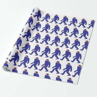 Bigfoot med Jultomten Hat Presentpapper