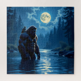 Bigfoot med Uggla på sin Shoulder Pussel