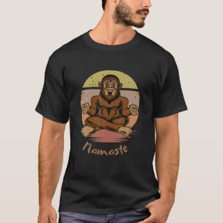 Bigfoot Meditating Lotus Pose Yoga Namaste T Shirt