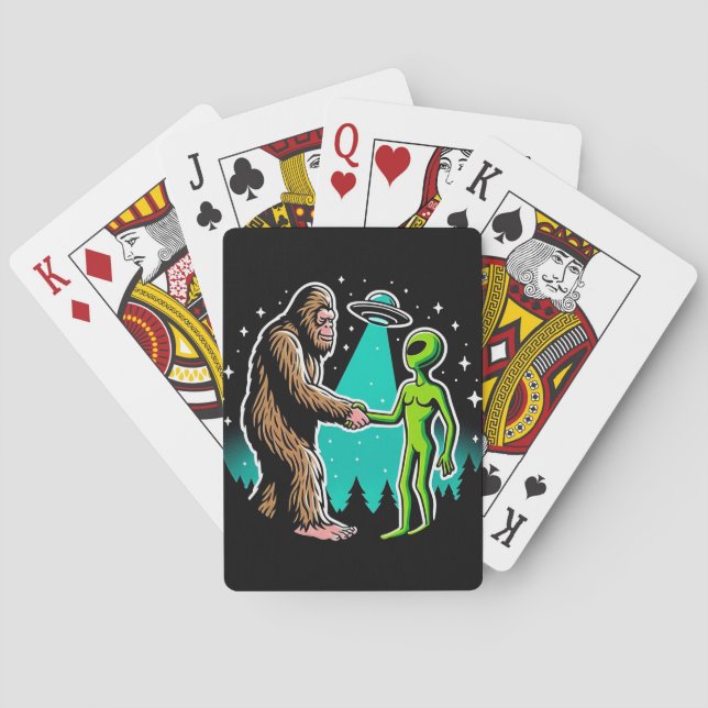 Bigfoot Meets Alien Casinokort (Baksidan)