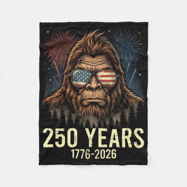 Bigfoot merica fyrverkeri 4 juli 250 fleecefilt (Framsidan)
