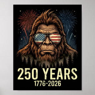 Bigfoot merica fyrverkeri 4 juli 250 poster