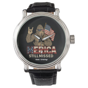 Bigfoot "Merica still Missed" Patriot 4 juli Armbandsur