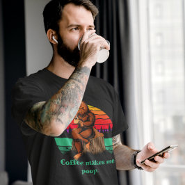 Bigfoot Morgonkaffe Får Mig Att Skita Roligt T Shirt