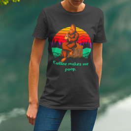Bigfoot Morgonkaffe Får Mig Att Skita Roligt T Shirt