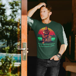 Bigfoot Morgonkaffe Ord av Wisdom Bear Poops T Shirt