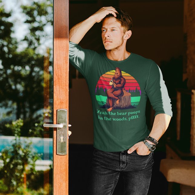 Bigfoot Morgonkaffe Ord av Wisdom Bear Poops T Shirt (Skapare uppladdad)