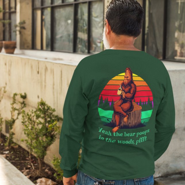 Bigfoot Morgonkaffe Visdomsord Björn Bajsar  T Shirt (Skapare uppladdad)