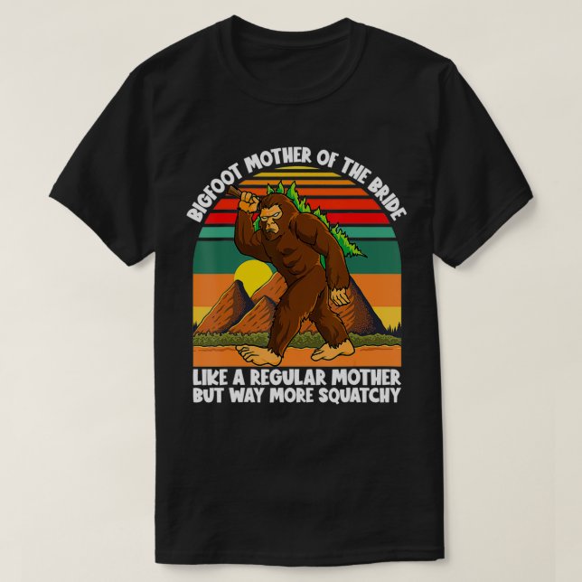 Bigfoot Morsan till Bruden Möhippa Matchande Sa T Shirt (Design framsida)