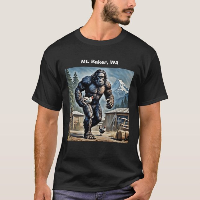Bigfoot Mount Baker, WA T Shirt (Framsida)