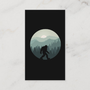 Bigfoot Mountain Forest Sasquatch Fläkt Visitkort
