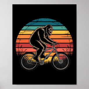 Bigfoot Mountainbike Roligt Mtb Cykling Cykel Sas Poster