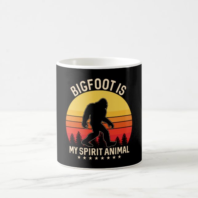 Bigfoot my Spirit Animal | Bigfoot Retro Kaffemugg (Center)