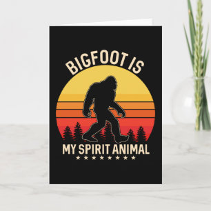 Bigfoot my Spirit Animal   Bigfoot Retro Kort