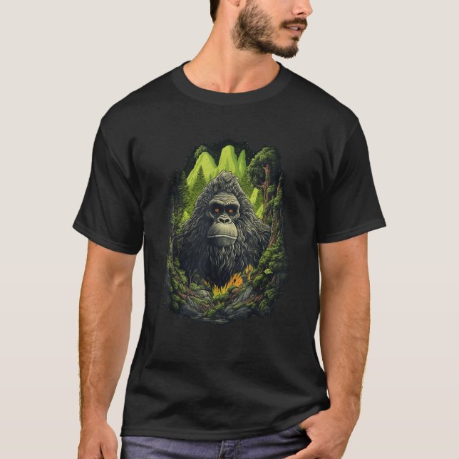 Bigfoot Mystic Manar Women Sasquatch T Shirt (Framsida)