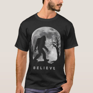 Bigfoot Natt Full Moon, jag tror Sasquatch T Shirt