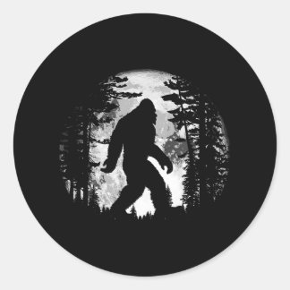Bigfoot Nattstegs Coola full Moon & Träd tunnel Runt Klistermärke