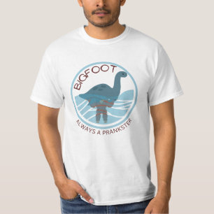 Bigfoot Nessi Tecknad Prankster T Shirt